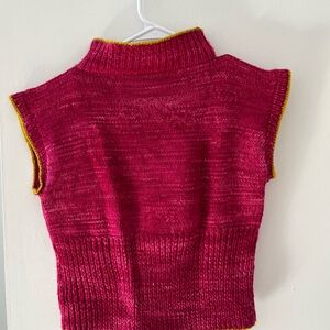 Yellow Ribbed Boxy Tank Top